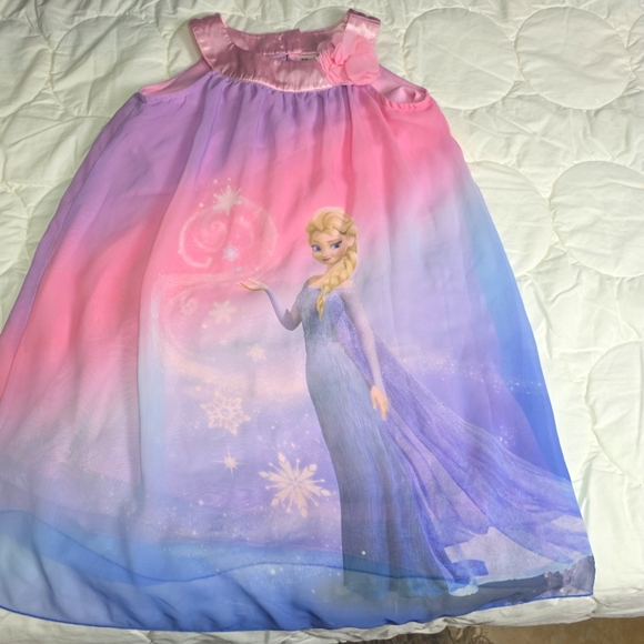 Disney Other - Disney Frozen Elsa Dress Girls 6X Pink Purple Ombre Princess Party Costume